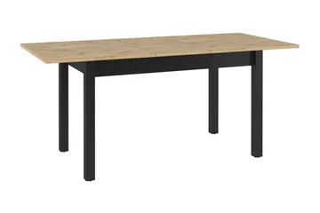 Pöytä Quant 84x140 cm - Tammi/Musta - Huonekalut - Pöytä & ruokailuryhmä - Ruokapöydät & keittiön pöydät