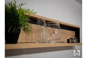 Pöytä Quant 84x140 cm - Tammi/Musta - Huonekalut - Pöytä & ruokailuryhmä - Ruokapöydät & keittiön pöydät