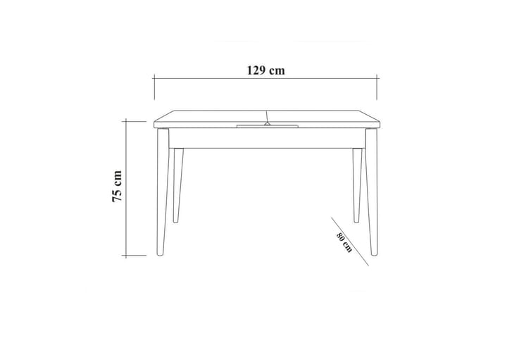 Pöytä Vanlandingham 75 cm - Puu/Luonnonväri/Vihreä - Ruokapöydät & keittiön pöydät