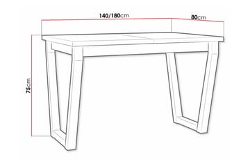 Patrickswell jatkettava suorakulmainen ruokapöytä 140 cm puuta - Valkoinen - Huonekalut - Pöytä & ruokailuryhmä - Ruokapöydät & keittiön pöydät