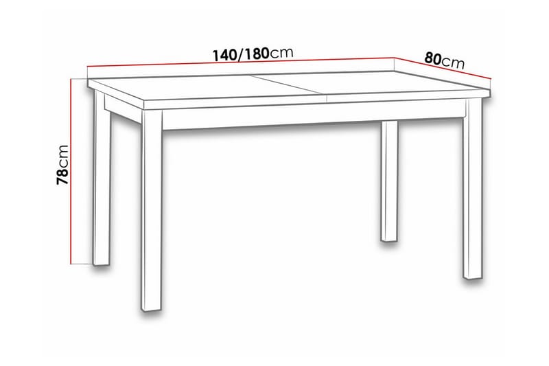 Patrickswell Matbord 80 cm NO_BRAND White - Huonekalut - Pöytä & ruokailuryhmä - Ruokapöydät & keittiön pöydät