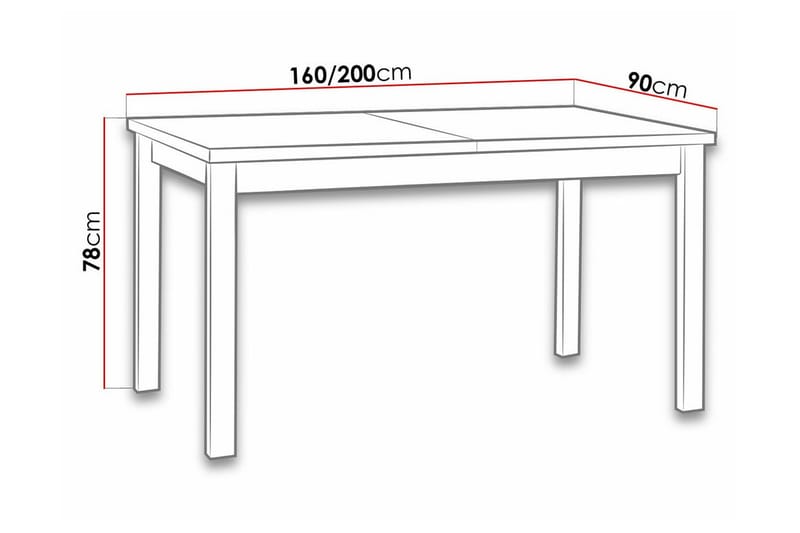 Patrickswell Matbord 90 cm NO_BRAND White - Huonekalut - Pöytä & ruokailuryhmä - Ruokapöydät & keittiön pöydät