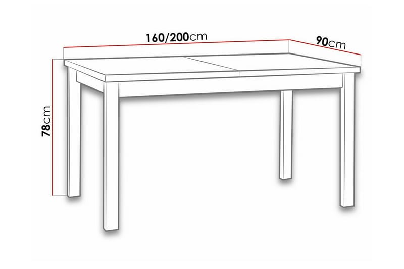 Patrickswell Matbord 90 cm NO_BRAND White - Huonekalut - Pöytä & ruokailuryhmä - Ruokapöydät & keittiön pöydät