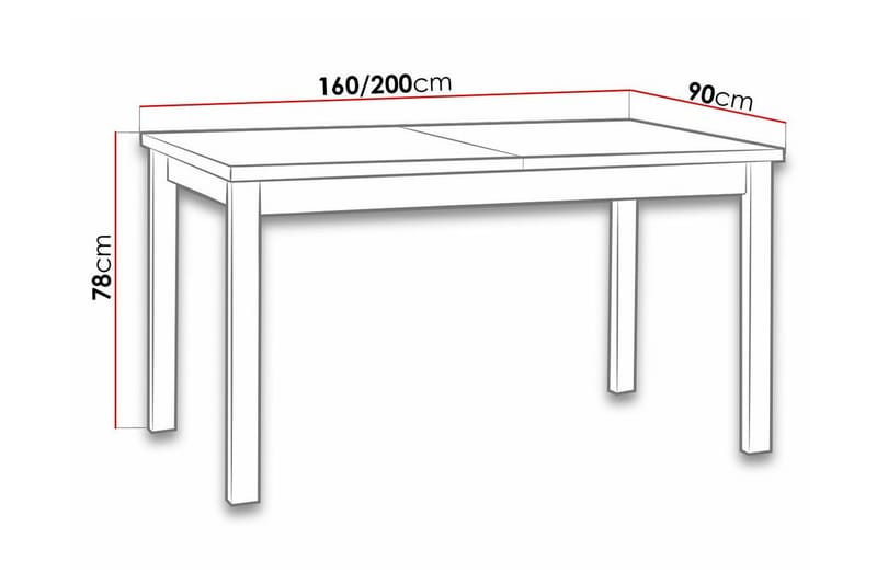 Patrickswell ruokapöytä 90 cm - Huonekalut - Pöytä & ruokailuryhmä - Ruokapöydät & keittiön pöydät