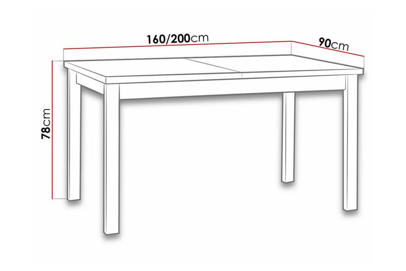 Patrickswell ruokapöytä 90 cm - Huonekalut - Pöytä & ruokailuryhmä - Ruokapöydät & keittiön pöydät