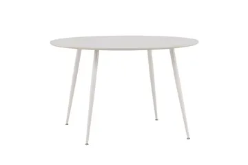 Plaza pyöreä ruokapöytä 120 cm metallijäljitelmällä - Beige - Huonekalut - Pöytä & ruokailuryhmä - Ruokapöydät & keittiön pöydät