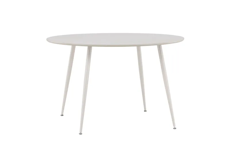 Plaza pyöreä ruokapöytä 120 cm metallijäljitelmällä - Beige - Huonekalut - Pöytä & ruokailuryhmä - Ruokapöydät & keittiön pöydät
