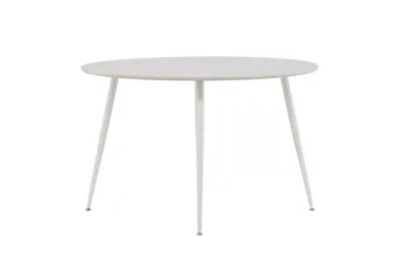 Plaza pyöreä ruokapöytä 120 cm metallijäljitelmällä - Beige - Huonekalut - Pöytä & ruokailuryhmä - Ruokapöydät & keittiön pöydät