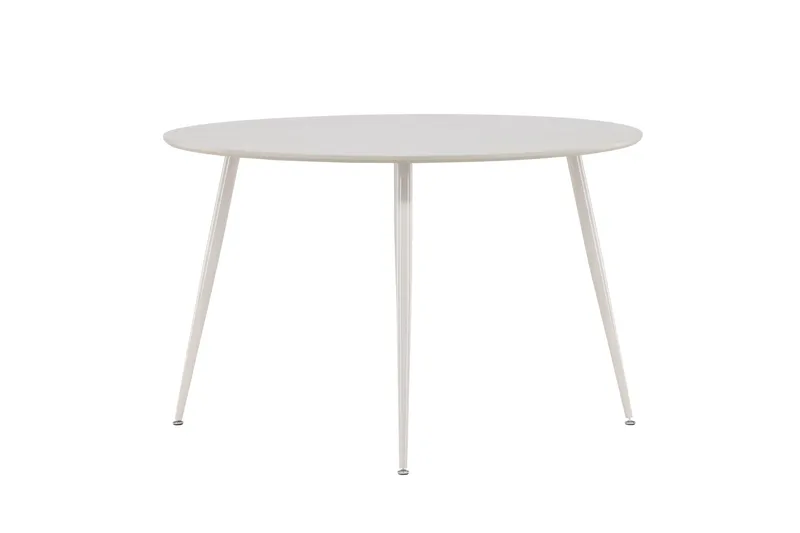 Plaza pyöreä ruokapöytä 120 cm metallijäljitelmällä, Beige
