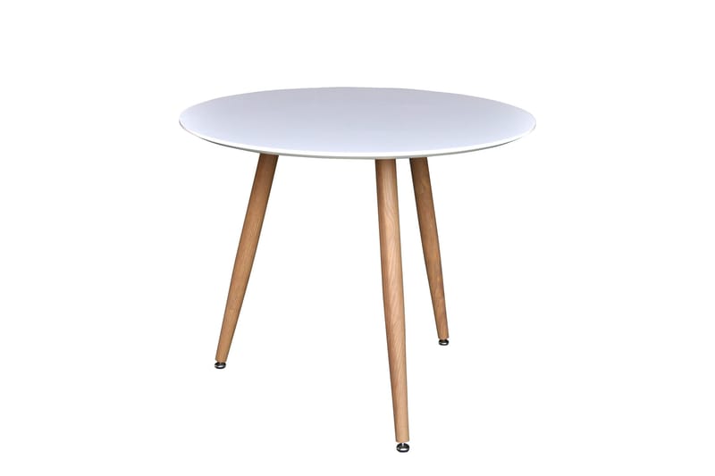 Polar pieni pyöreä ruokapöytä 90 cm puuta, Valkoinen