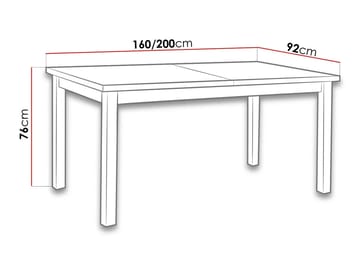 Puente jatkettava suorakulmainen ruokapöytä 160 cm puuta tammenjäljitelmäpinnalla - Vaaleanruskea - Huonekalut - Pöytä & ruokailuryhmä - Ruokapöydät & keittiön pöydät