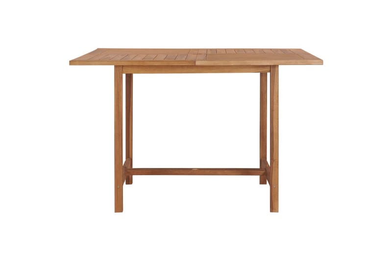 Puutarhan ruokapöytä 110x110x75 cm täysi tiikki - Ruskea - Huonekalut - Pöytä & ruokailuryhmä - Ruokapöydät & keittiön pöydät
