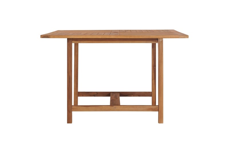 Puutarhan ruokapöytä 110x110x75 cm täysi tiikki - Ruskea - Huonekalut - Pöytä & ruokailuryhmä - Ruokapöydät & keittiön pöydät