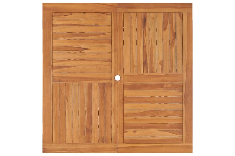 Puutarhan ruokapöytä 110x110x75 cm täysi tiikki - Ruskea - Huonekalut - Pöytä & ruokailuryhmä - Ruokapöydät & keittiön pöydät