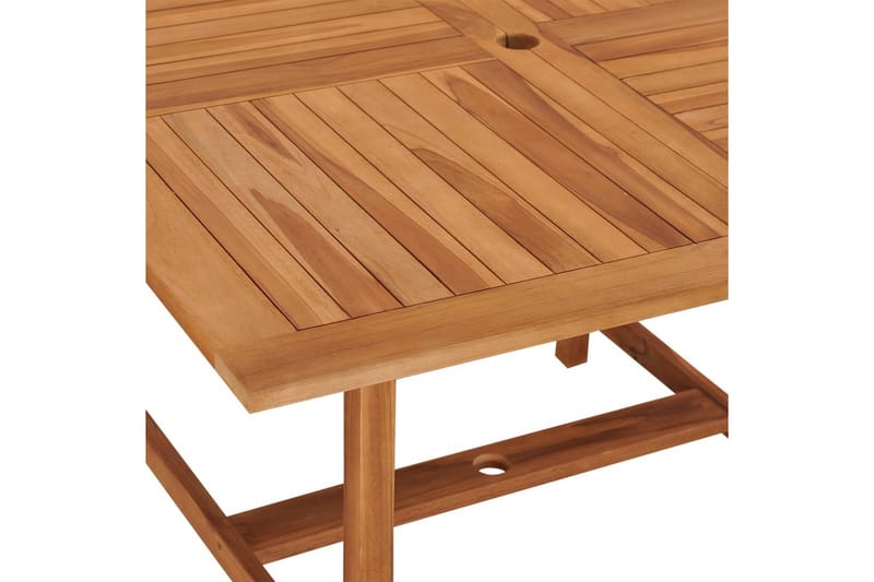 Puutarhan ruokapöytä 110x110x75 cm täysi tiikki - Ruskea - Huonekalut - Pöytä & ruokailuryhmä - Ruokapöydät & keittiön pöydät