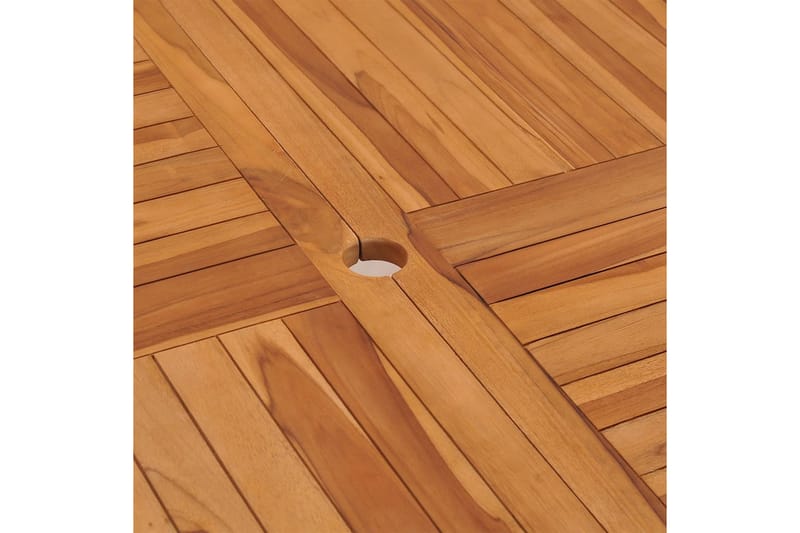 Puutarhan ruokapöytä 110x110x75 cm täysi tiikki - Ruskea - Huonekalut - Pöytä & ruokailuryhmä - Ruokapöydät & keittiön pöydät