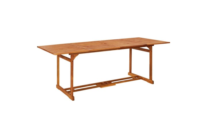 Puutarharuokapöytä 220x90x75 cm täysi akaasiapuu - Ruskea - Ruokapöydät & keittiön pöydät