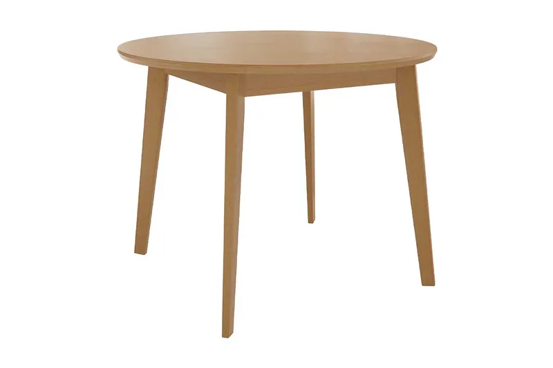 Pyöreä ruokapöytä 100 cm maalattua puuta tammen ulkonäöllä, Beige