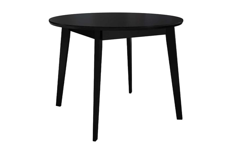 Pyöreä ruokapöytä 100 cm maalattua puuta, Musta