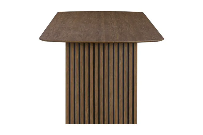 Richeto Ruokapöytä Savutammi 210 cm - Ruskea / Uritettu - Huonekalut - Pöytä & ruokailuryhmä - Ruokapöydät & keittiön pöydät