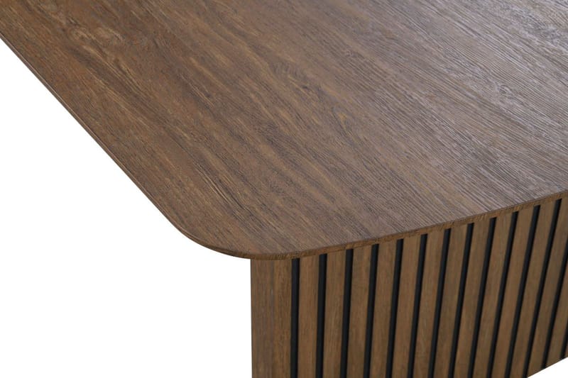 Richeto Ruokapöytä Savutammi 210 cm - Ruskea / Uritettu - Huonekalut - Pöytä & ruokailuryhmä - Ruokapöydät & keittiön pöydät