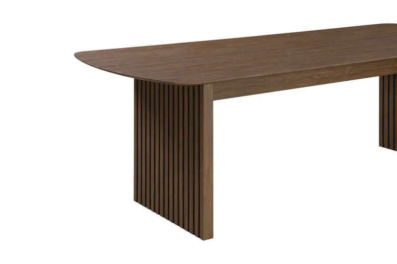 Richeto Ruokapöytä Savutammi 240 cm - Ruskea / Uritettu - Huonekalut - Pöytä & ruokailuryhmä - Ruokapöydät & keittiön pöydät