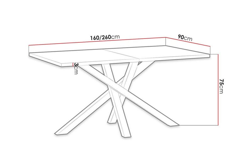 Rosehall ruokapöytä 90 cm - Huonekalut - Pöytä & ruokailuryhmä - Ruokapöydät & keittiön pöydät