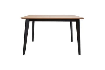 Roxby suorakulmainen ruokapöytä 120x80 cm puuta metallijaloilla - Musta|Ruskea - Huonekalut - Pöytä & ruokailuryhmä - Ruokapöydät & keittiön pöydät
