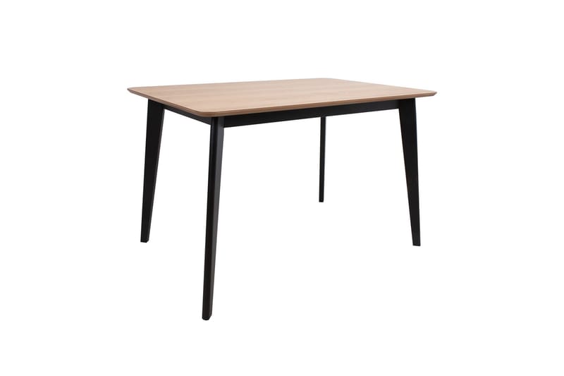 Roxby suorakulmainen ruokapöytä 120x80 cm puuta metallijaloilla - Musta|Ruskea - Huonekalut - Pöytä & ruokailuryhmä - Ruokapöydät & keittiön pöydät