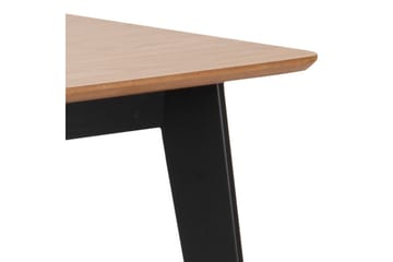 Roxby suorakulmainen ruokapöytä 120x80 cm puuta metallijaloilla - Musta|Ruskea - Huonekalut - Pöytä & ruokailuryhmä - Ruokapöydät & keittiön pöydät