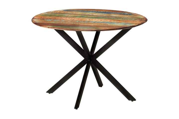 Ruokapöytä Ã˜110x78 cm kierrätetty täyspuu ja teräs - Ruskea - Ruokapöydät & keittiön pöydät