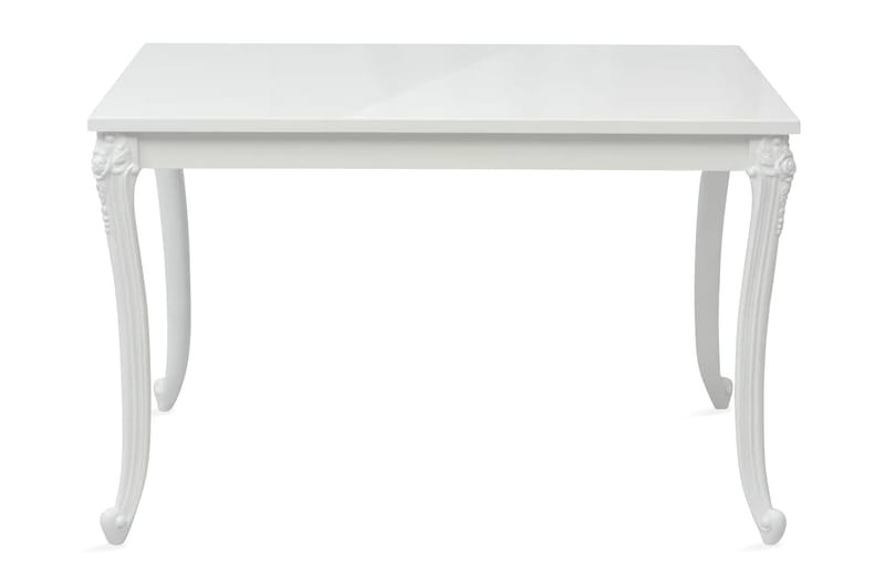 Ruokapöytä 116x66x76 cm korkeakiilto valkoinen - Valkoinen - Huonekalut - Pöytä & ruokailuryhmä - Ruokapöydät & keittiön pöydät
