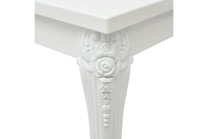 Ruokapöytä 116x66x76 cm korkeakiilto valkoinen - Valkoinen - Ruokapöydät & keittiön pöydät