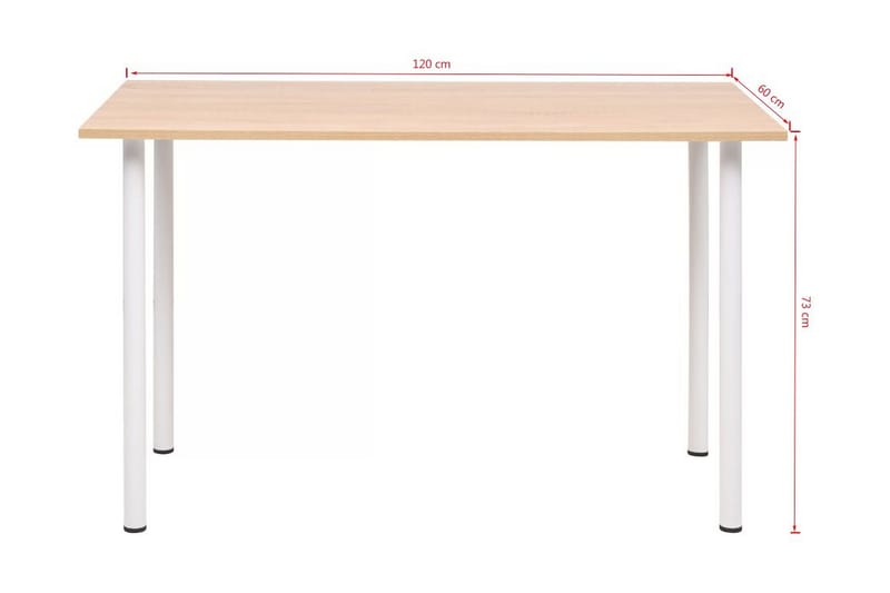Ruokapöytä 120x60x73 cm tammi ja valkoinen - Ruskea - Huonekalut - Pöytä & ruokailuryhmä - Ruokapöydät & keittiön pöydät