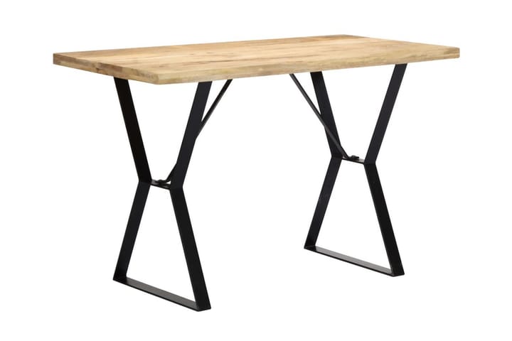 Ruokapöytä 120x60x76 cm kiinteä mangopuu - Ruskea - Ruokapöydät & keittiön pöydät