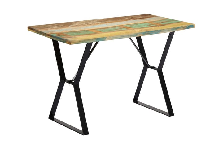 Ruokapöytä 120x60x76 cm uusiokäytetty puu - Monivärinen - Ruokapöydät & keittiön pöydät