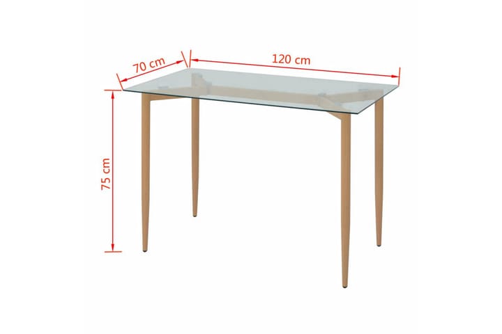 Ruokapöytä 120x70x75 cm - Ruskea - Ruokapöydät & keittiön pöydät