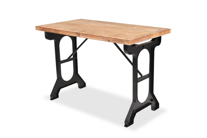 Ruokapöytä 122x65x82 cm kuusipuinen pöytälevy - Ruskea - Ruokapöydät & keittiön pöydät