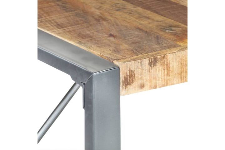 Ruokapöytä 140x140x75 cm karkea mangopuu - Ruskea - Ruokapöydät & keittiön pöydät