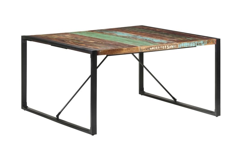 Ruokapöytä 140x140x75 cm täysi kierrätetty puu - Monivärinen - Huonekalut - Pöytä & ruokailuryhmä - Ruokapöydät & keittiön pöydät