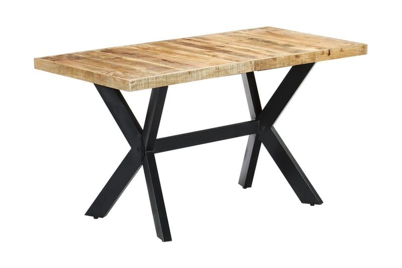 Ruokapöytä 140x70x75 cm karkea mangopuu - Ruskea - Huonekalut - Pöytä & ruokailuryhmä - Ruokapöydät & keittiön pöydät