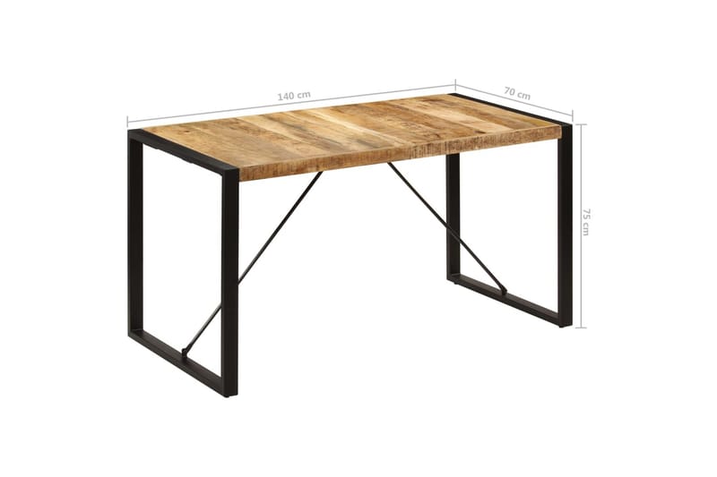 Ruokapöytä 140x70x75 cm mangopuu - Ruskea - Huonekalut - Pöytä & ruokailuryhmä - Ruokapöydät & keittiön pöydät
