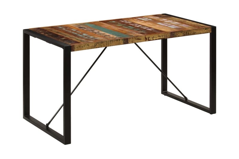 Ruokapöytä 140x70x75 cm uusiokäytetty puu - Monivärinen - Huonekalut - Pöytä & ruokailuryhmä - Ruokapöydät & keittiön pöydät