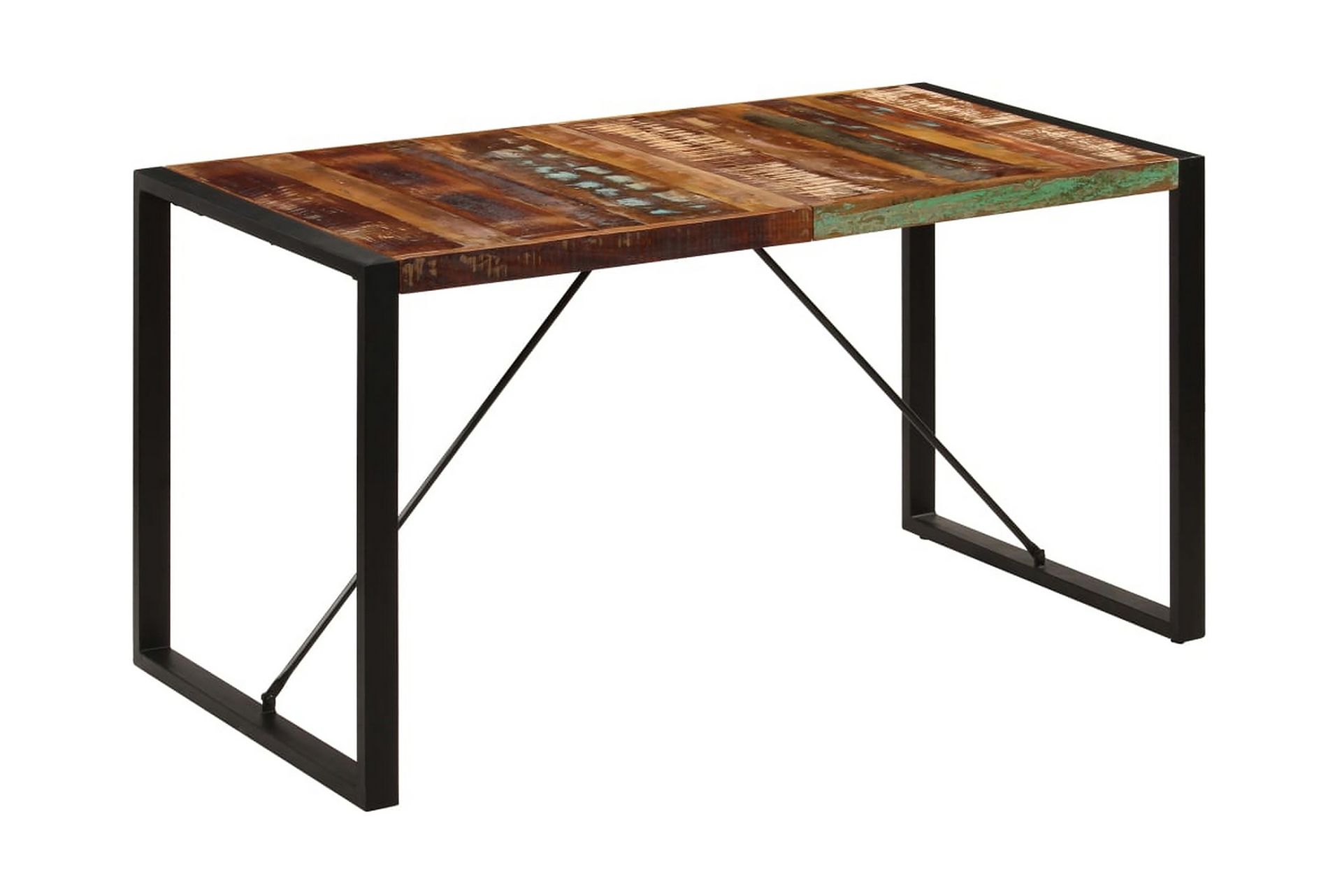 Ruokapöytä 140x70x75 cm uusiokäytetty puu - Monivärinen - Huonekalut - Pöytä & ruokailuryhmä - Ruokapöydät & keittiön pöydät