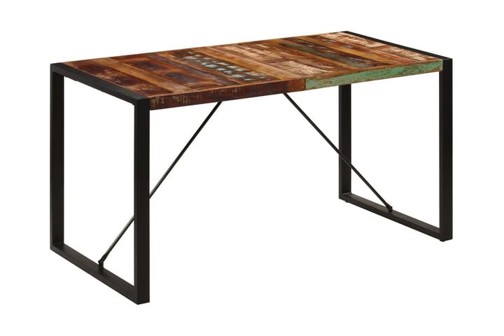 Ruokapöytä 140x70x75 cm uusiokäytetty puu - Monivärinen - Ruokapöydät & keittiön pöydät