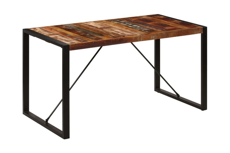 Ruokapöytä 140x70x75 cm uusiokäytetty puu - Monivärinen - Huonekalut - Pöytä & ruokailuryhmä - Ruokapöydät & keittiön pöydät