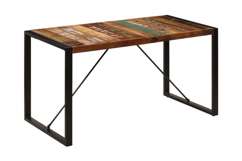 Ruokapöytä 140x70x75 cm uusiokäytetty puu - Monivärinen - Huonekalut - Pöytä & ruokailuryhmä - Ruokapöydät & keittiön pöydät