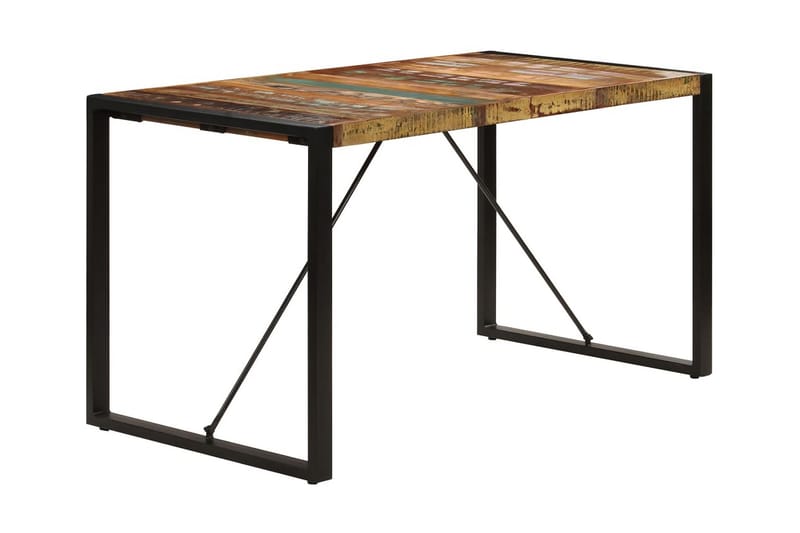 Ruokapöytä 140x70x75 cm uusiokäytetty puu - Monivärinen - Huonekalut - Pöytä & ruokailuryhmä - Ruokapöydät & keittiön pöydät