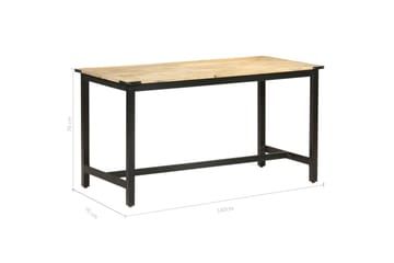 Ruokapöytä 140x70x76 cm täysi karkea mangopuu - Ruskea - Huonekalut - Pöytä & ruokailuryhmä - Ruokapöydät & keittiön pöydät