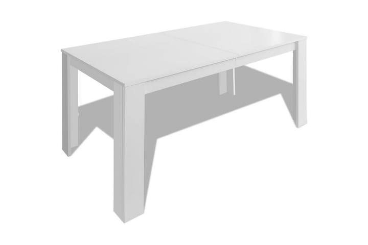 Ruokapöytä 140x80x75 cm valkoinen - Valkoinen - Ruokapöydät & keittiön pöydät
